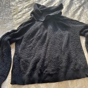 Cowl neck free people black sweater